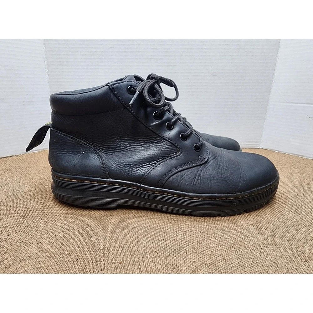 DOC MARTENS Mens black Leather Boots Size 10
